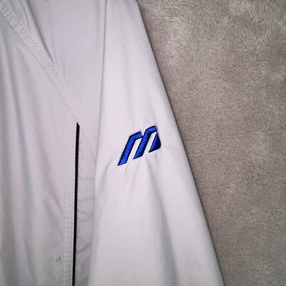 Mizuno Performance Wear Mens M Gray Windbreaker Chest 44 Wrist Closures - Picture 2 of 16